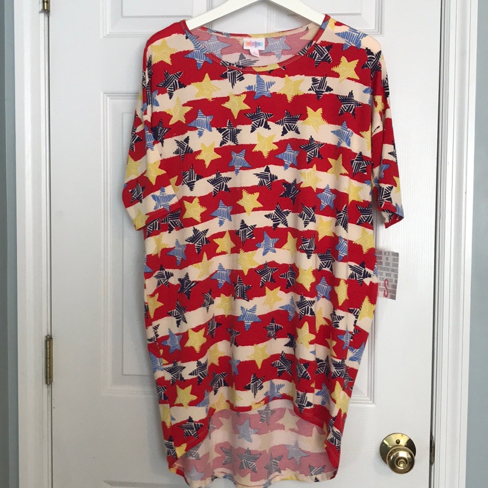 S LuLaRoe Irma Stars and Stripes Print